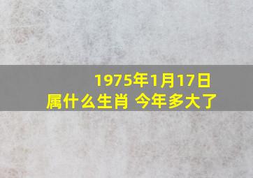 1975年1月17日属什么生肖 今年多大了